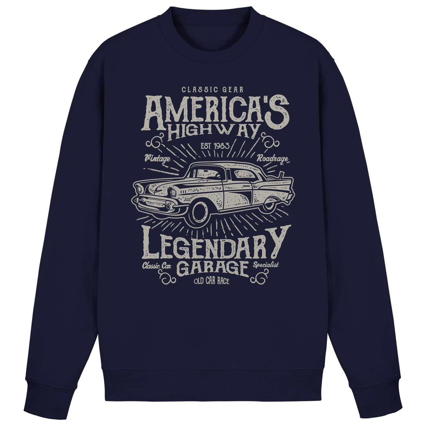Americas Highway Legendary Garage - Premium Sweatshirt