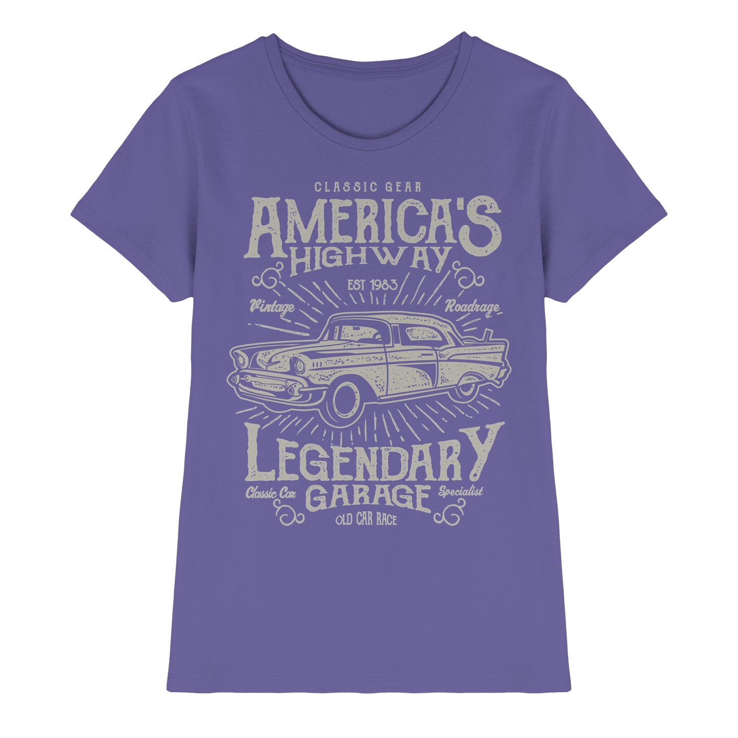 Americas Highway Legendary Garage - Ladies Premium Shirt