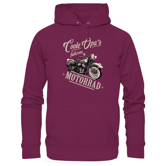 Coole Opas fahren Motorrad - Premium Hoodie