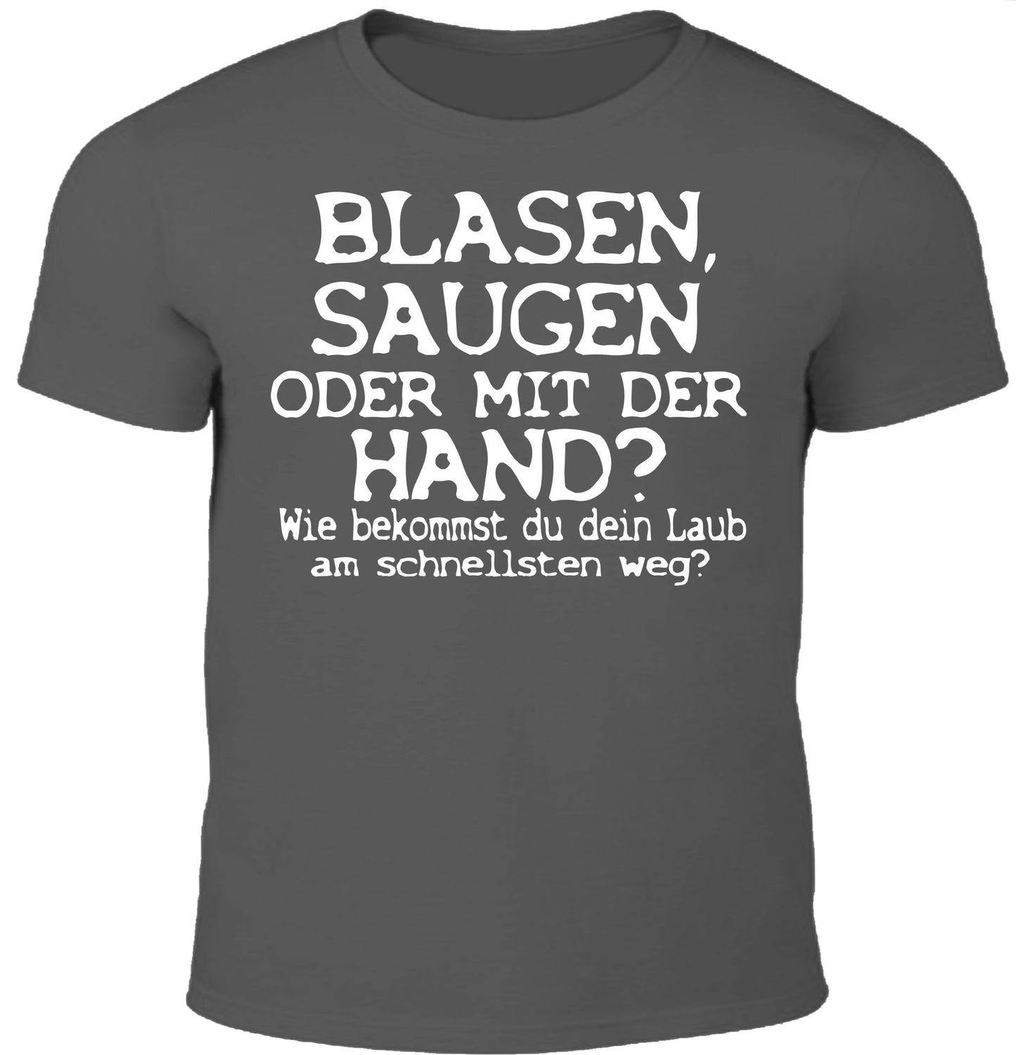 Blasen, Saugen oder mit der Hand - Fun Herren Shirt