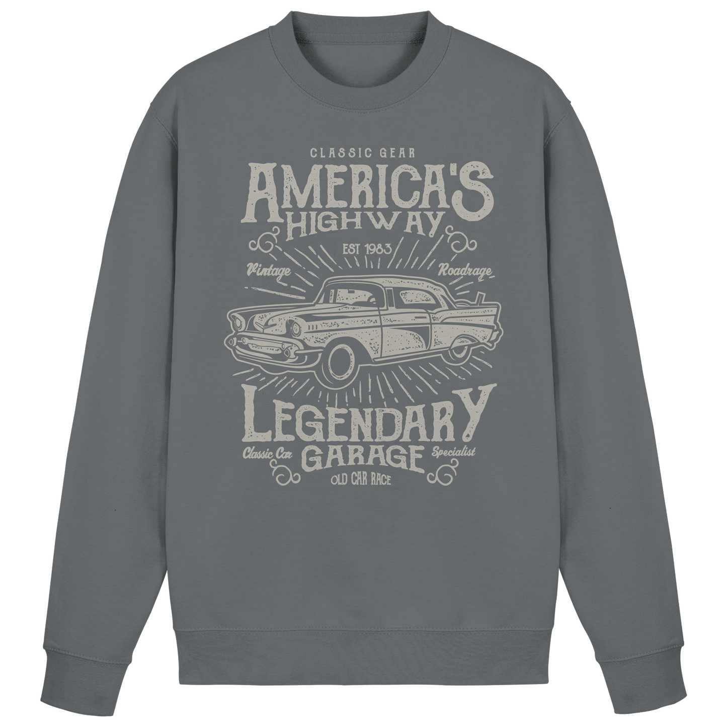 Americas Highway Legendary Garage - Premium Sweatshirt