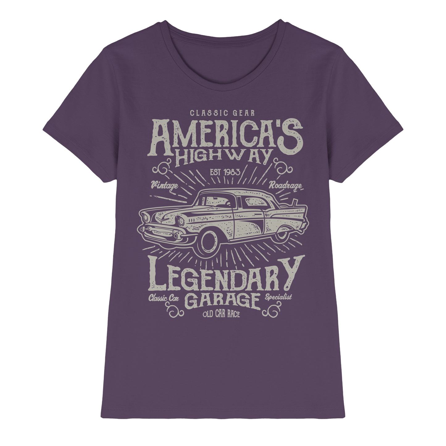 Americas Highway Legendary Garage - Ladies Premium Shirt