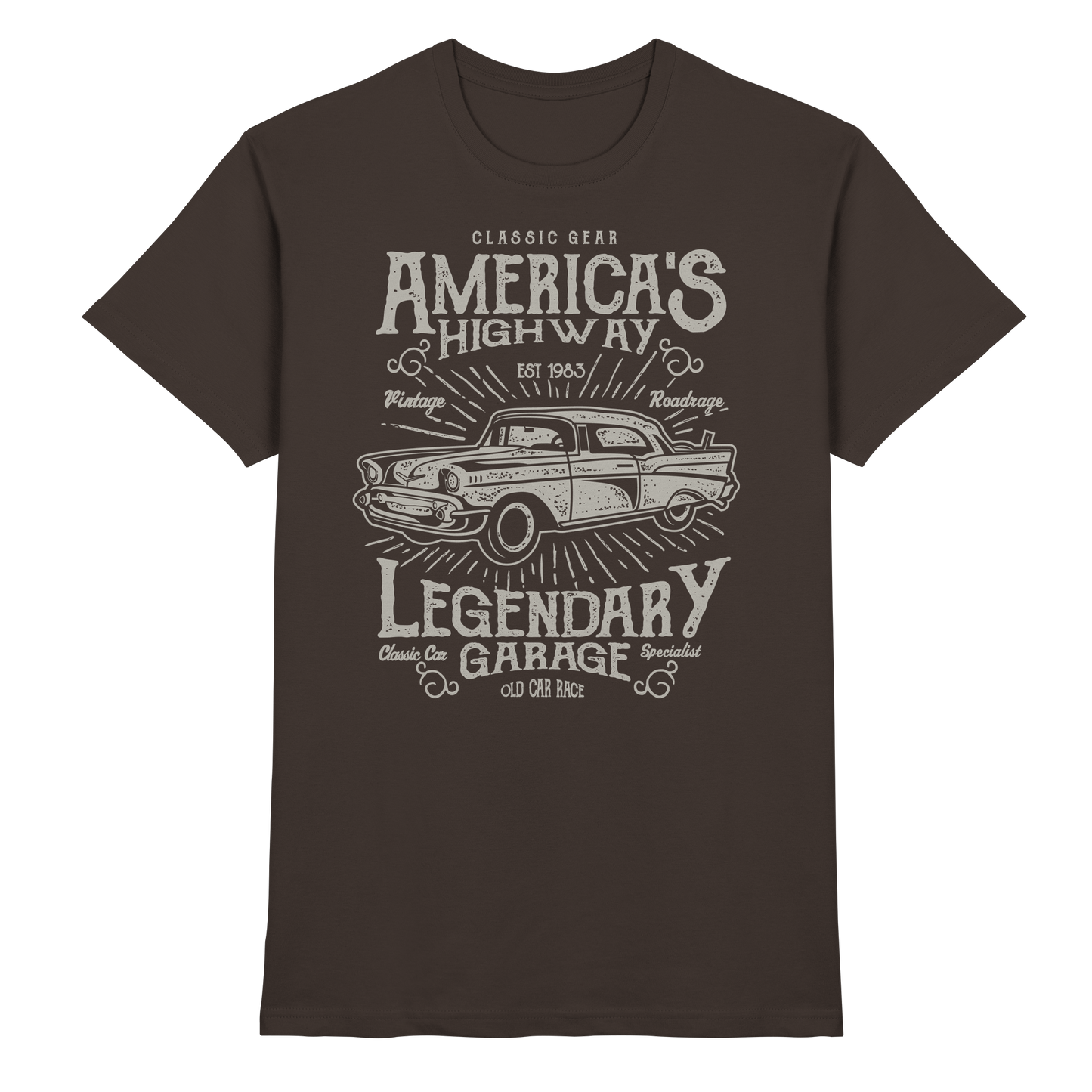 Americas Highway Legendary Garage - Premium Shirt