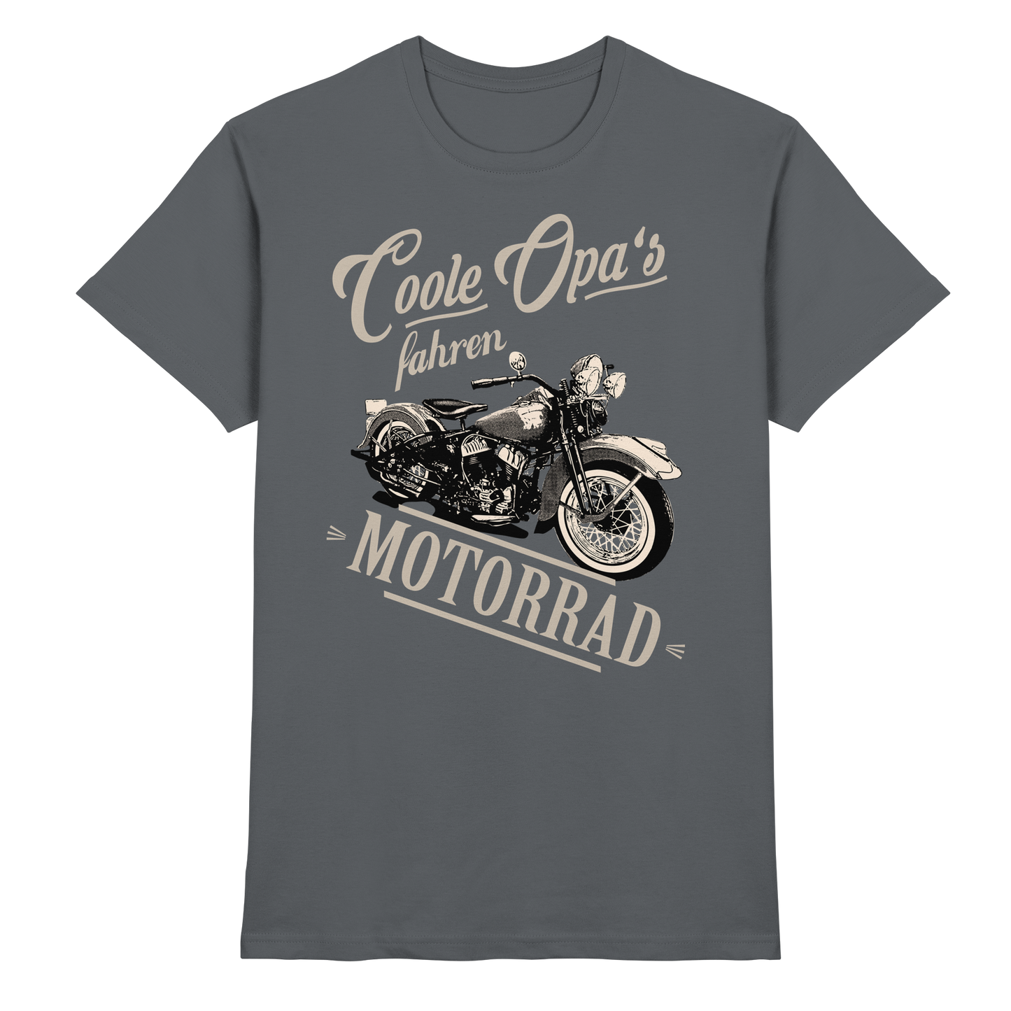 Coole Opas fahren Motorrad - Premium Shirt