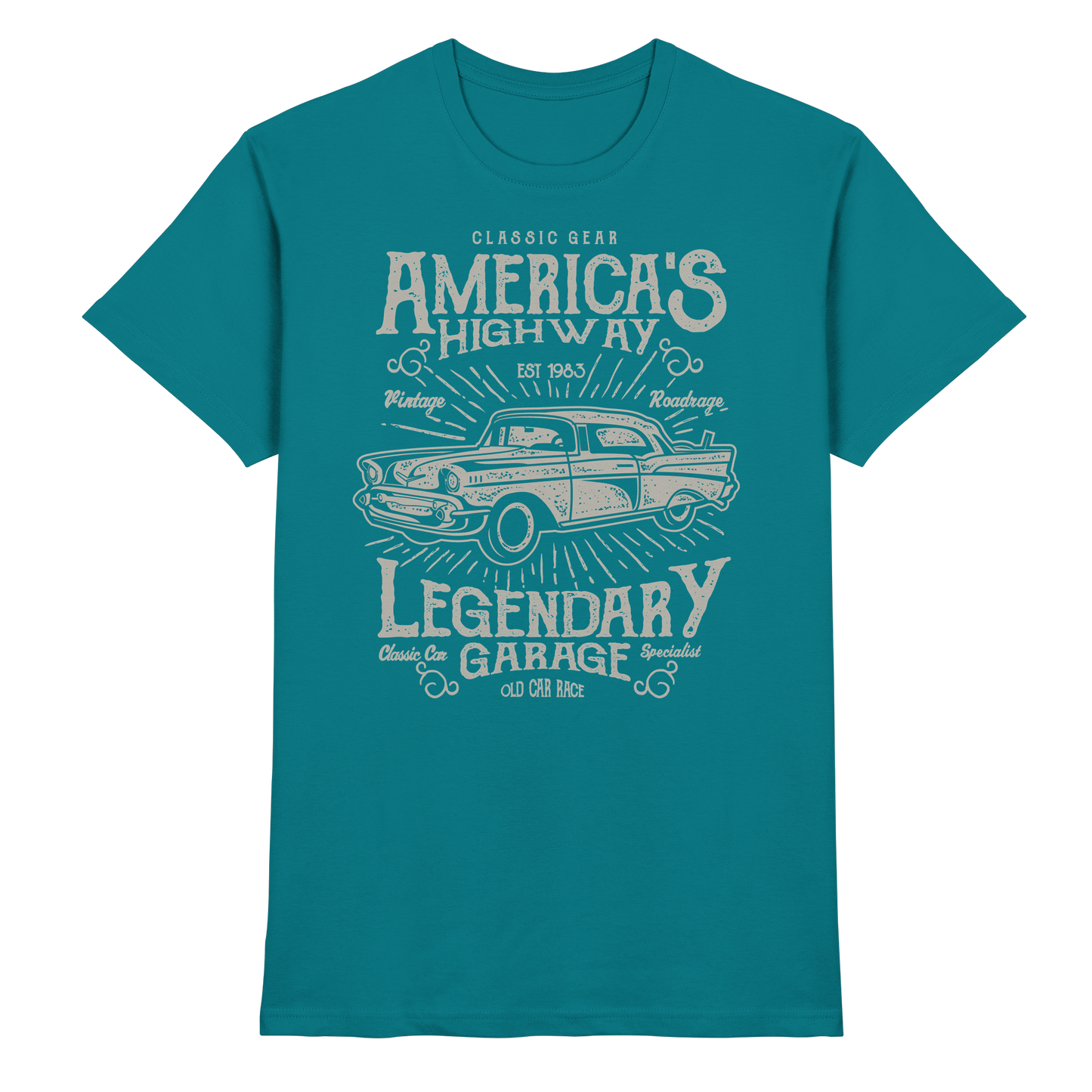 Americas Highway Legendary Garage - Premium Shirt