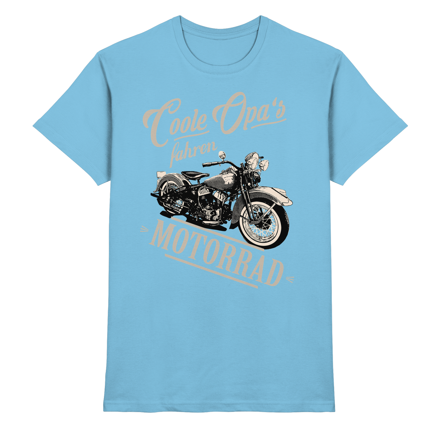 Coole Opas fahren Motorrad - Premium Shirt