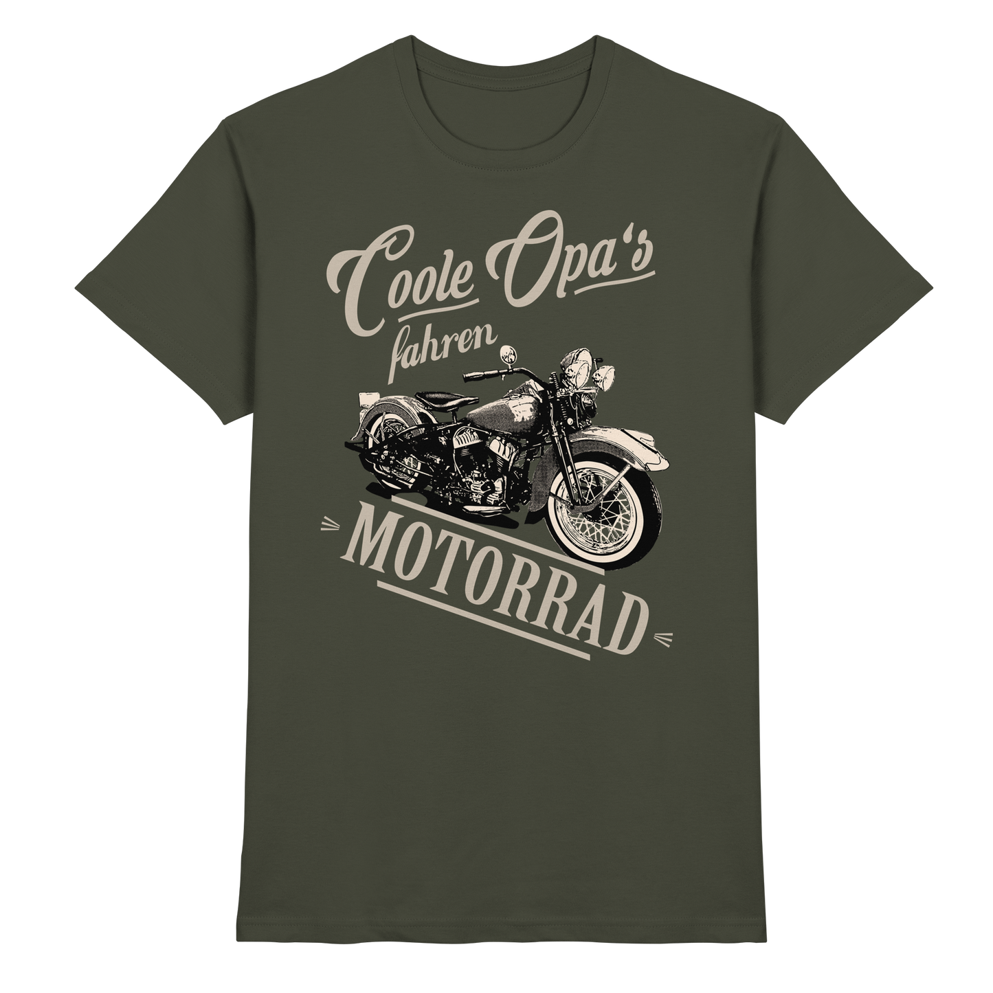 Coole Opas fahren Motorrad - Premium Shirt