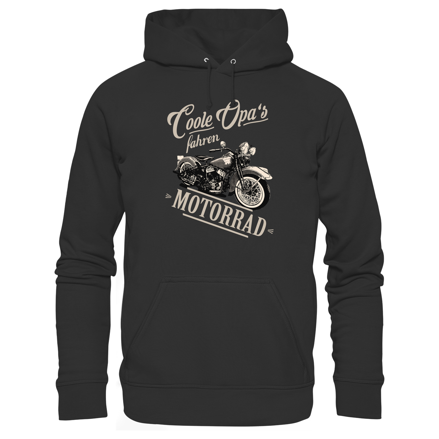Coole Opas fahren Motorrad - Premium Hoodie