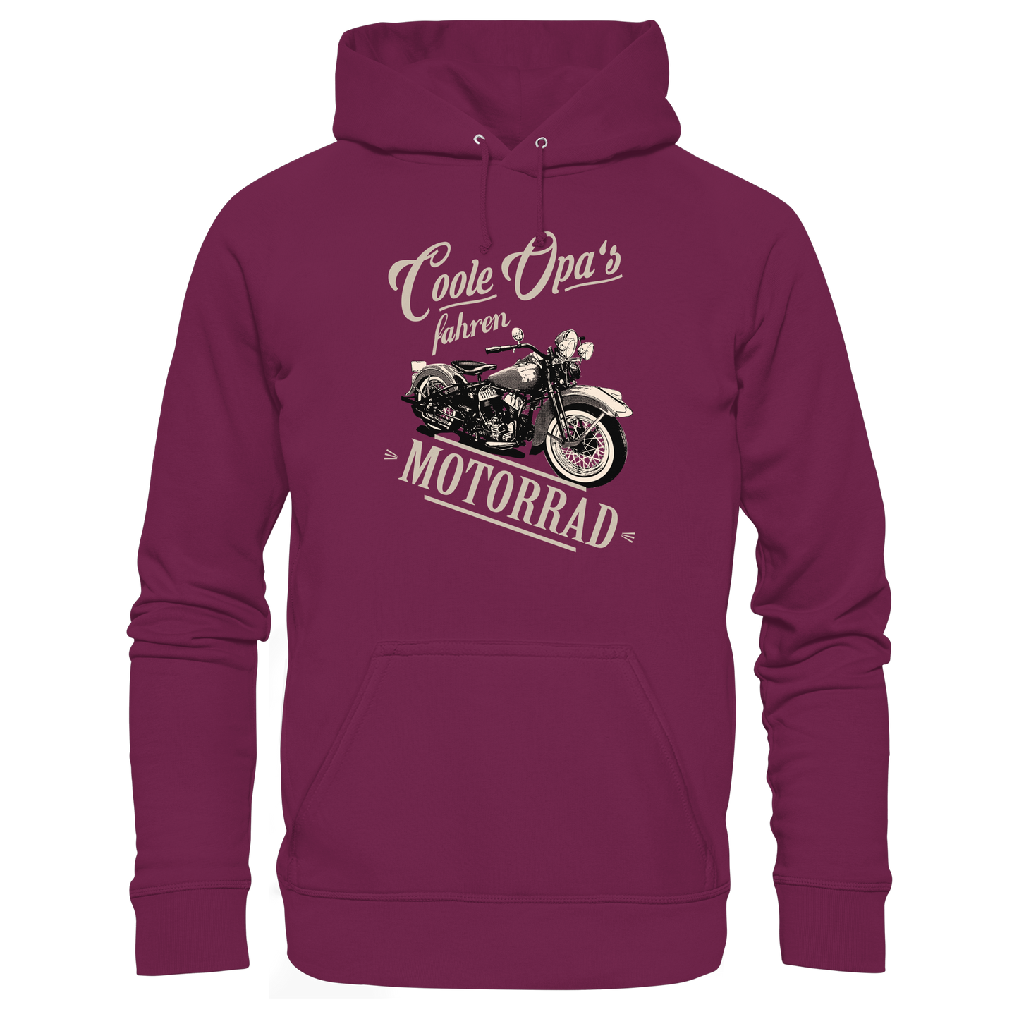 Coole Opas fahren Motorrad - Premium Hoodie