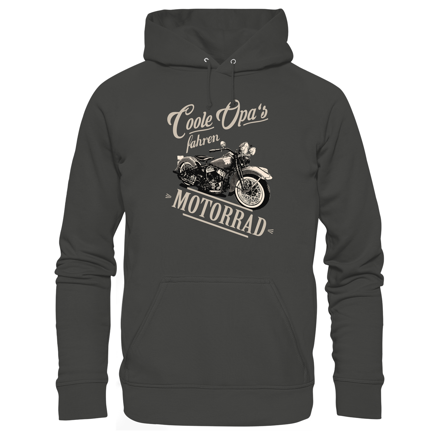 Coole Opas fahren Motorrad - Premium Hoodie