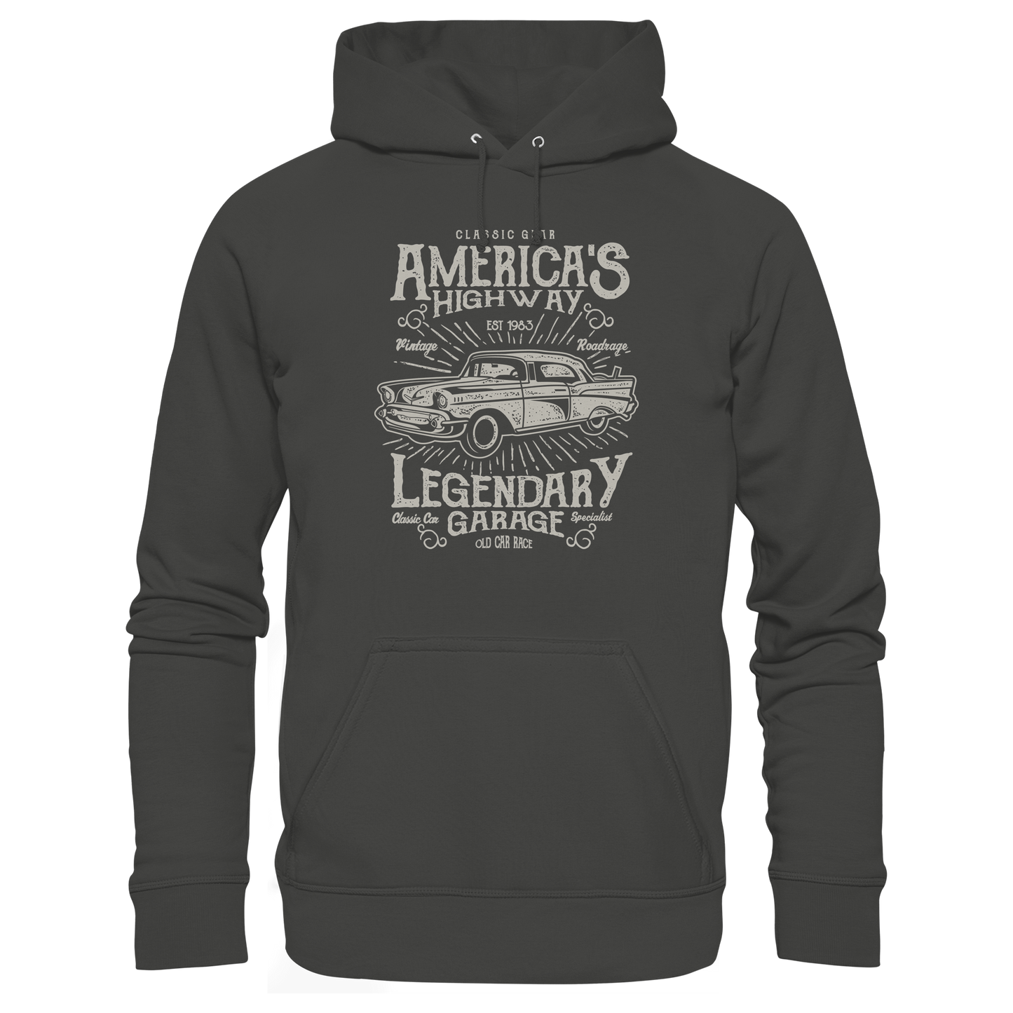 Americas Highway Legendary Garage - Premium Hoodie