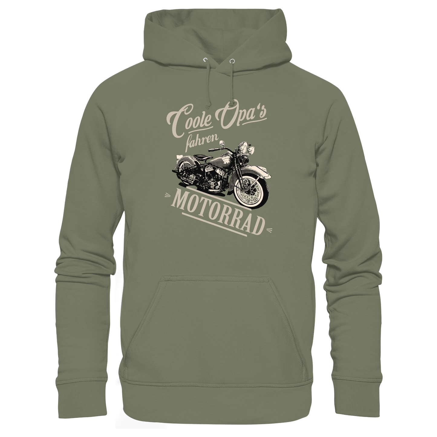 Coole Opas fahren Motorrad - Premium Hoodie