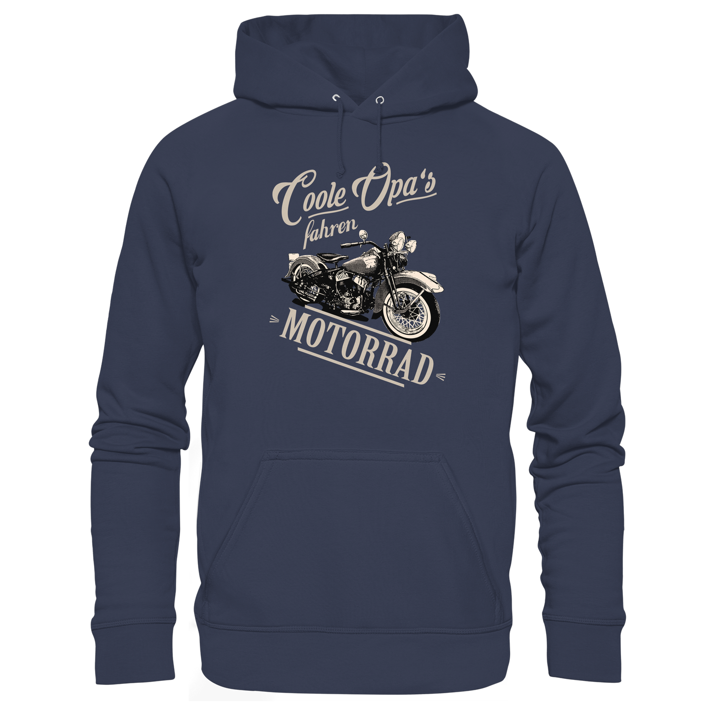 Coole Opas fahren Motorrad - Premium Hoodie