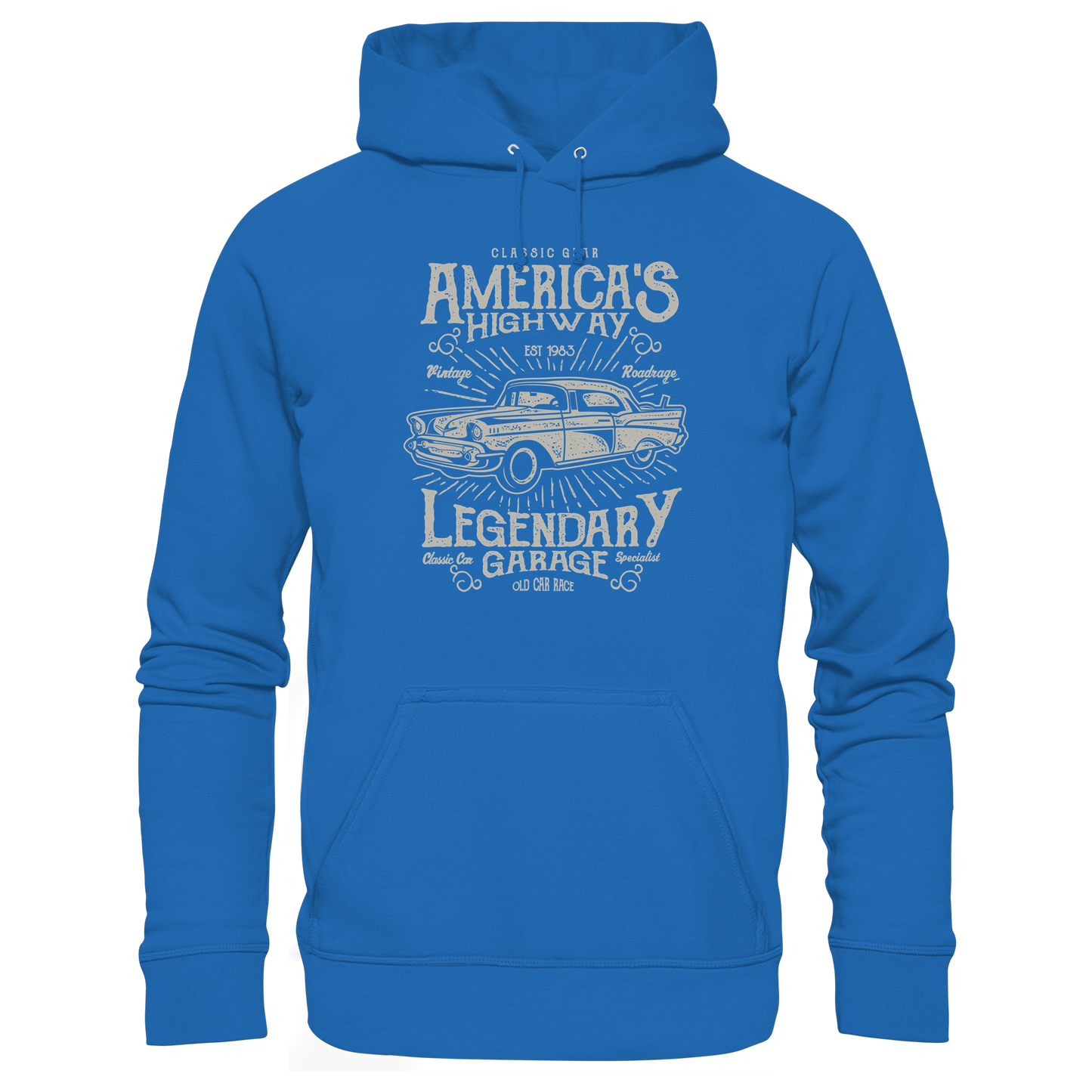 Americas Highway Legendary Garage - Premium Hoodie