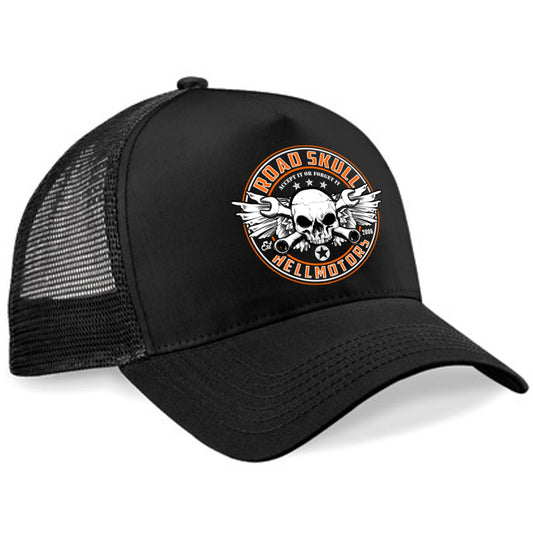 Trucker Cap - Road Skull farbig