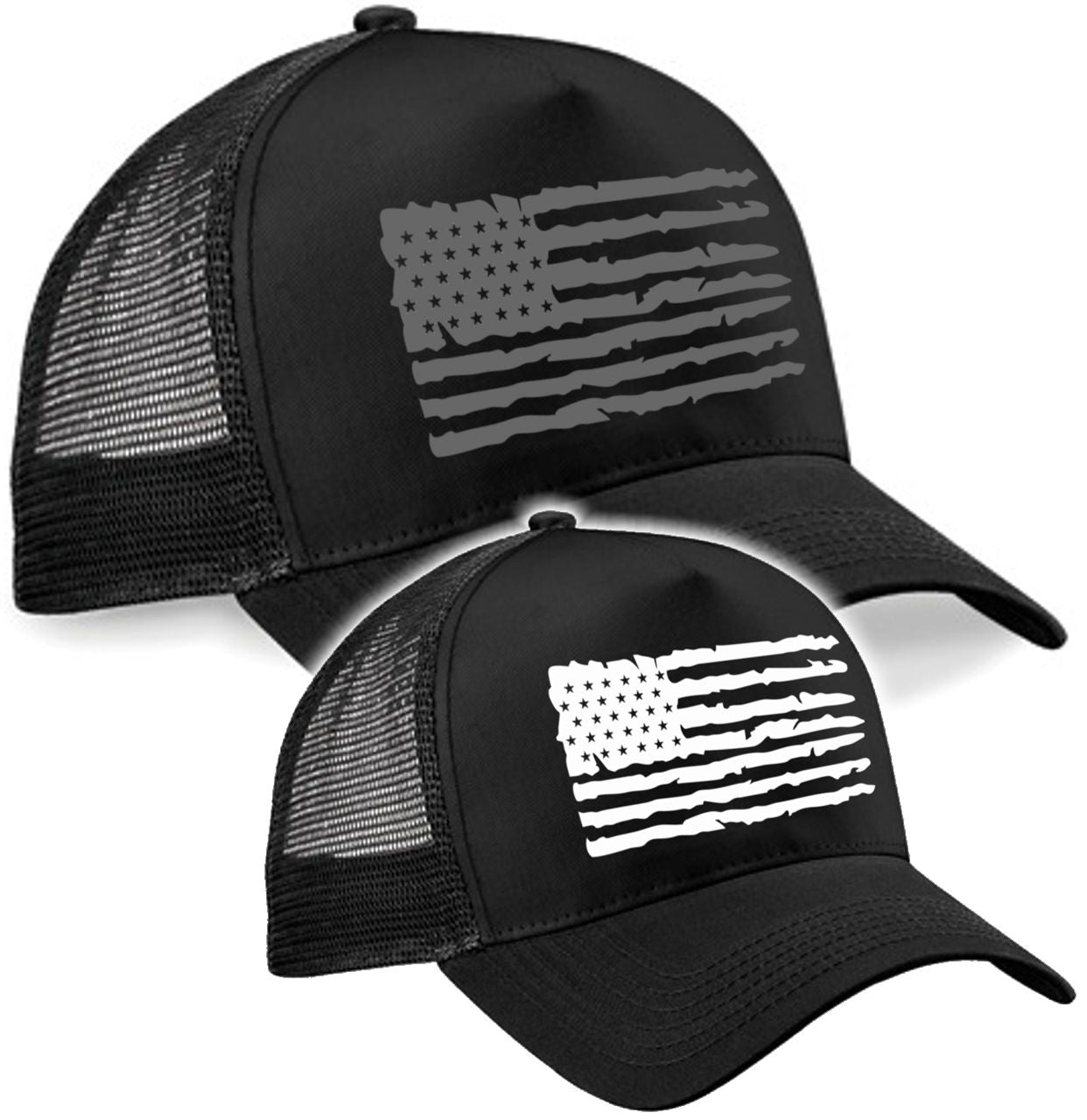 Trucker Cap USA Flagge black Edition